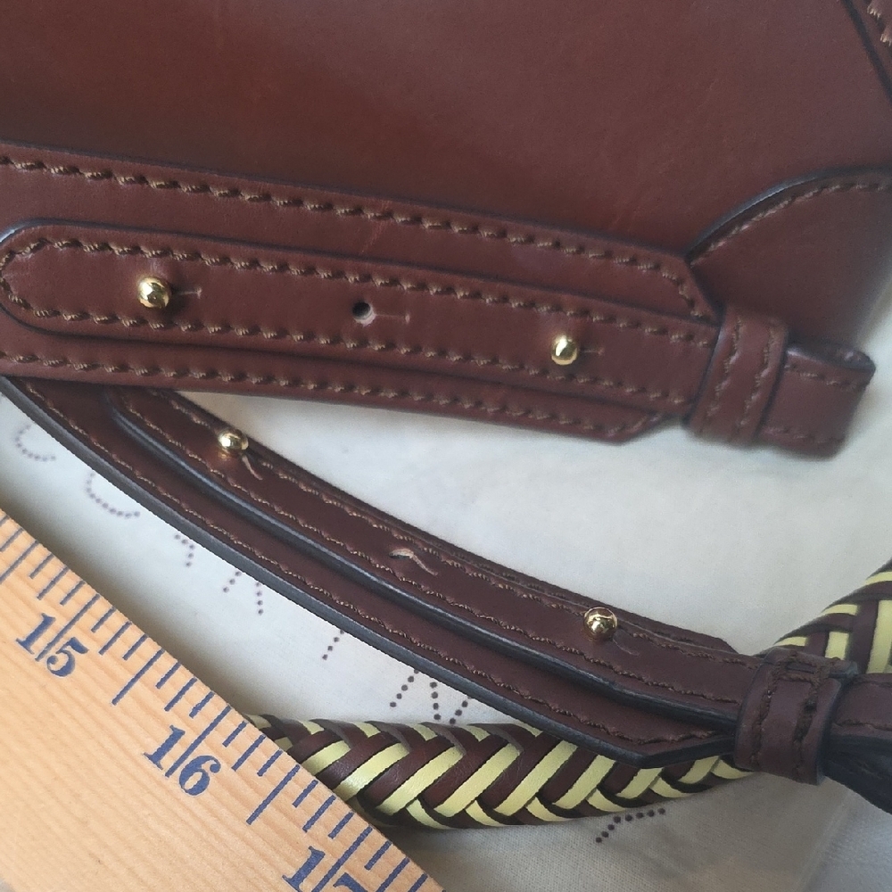 Stella McCartney Brown Braided-Handle Mini Dome Bag - Picture 10 of 14